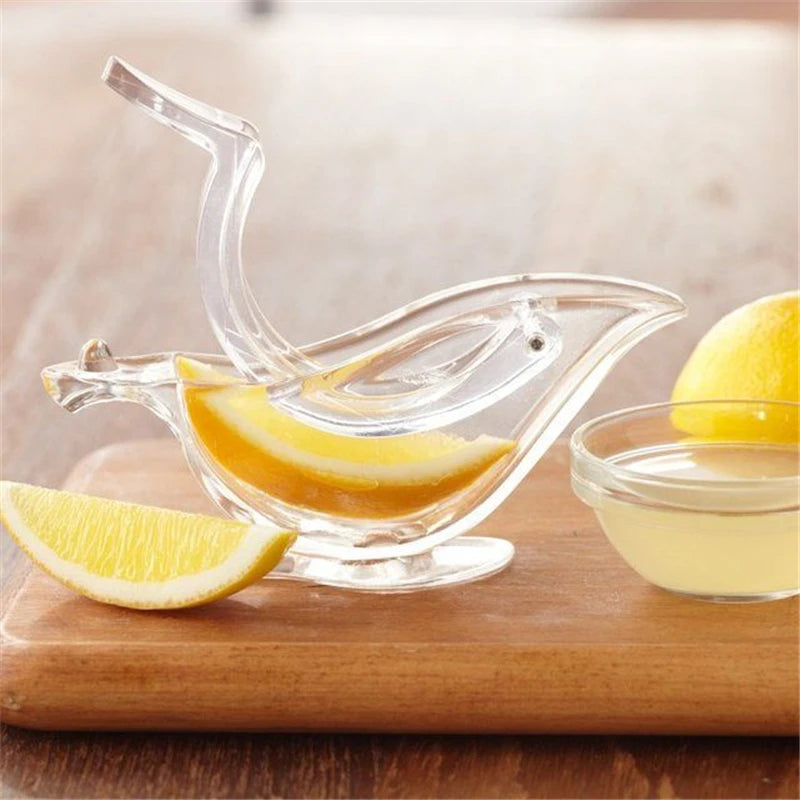 Manual Lemon Clip Portable Clear Fruit Juicer Bird Lemon Slice Squeezer Home Kitchen Bar Hand Gadget - AVORA