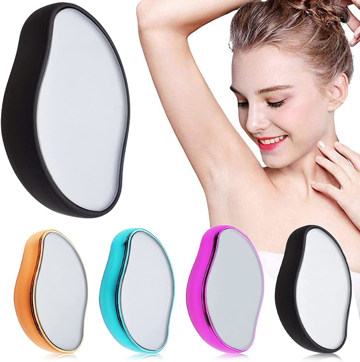 Bleame Crystal Hair Eraser – Painless Exfoliation Hair Removal Tool For Arms Legs Back – Apply To Any Part Of The Body – China (random Color)Without Box - AVORA