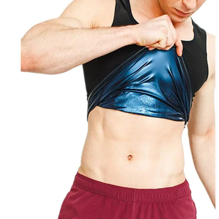 Men Sweat Shaper Polymer Vest- Instantly Shapes And Slims - AVORA