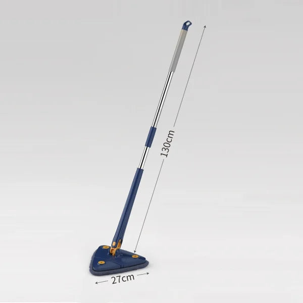 360 Twist Rotatable Mop | Extended Triangle Auto Squeeze Long Handle Mop 360 Twist Squeeze Wringing X-type Window Glass Toilet Bathroom Floor Household Cleaning Ceiling Dusting - AVORA