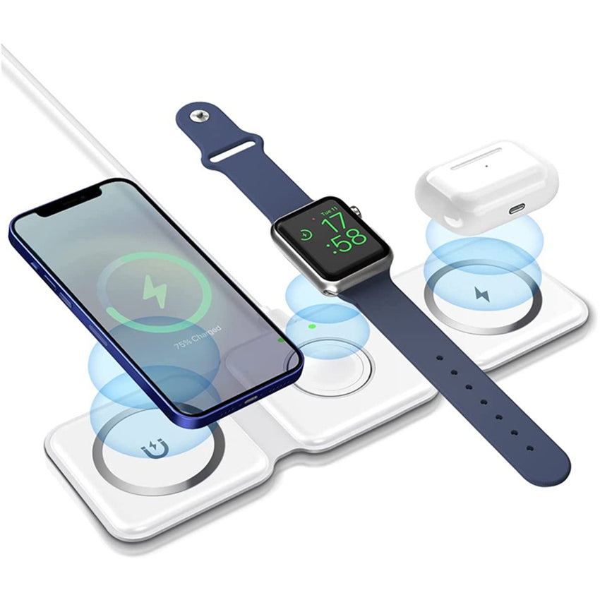 3 in 1 Magnetic Wireless Charger Foldable 15W Original Charging Station - AVORA