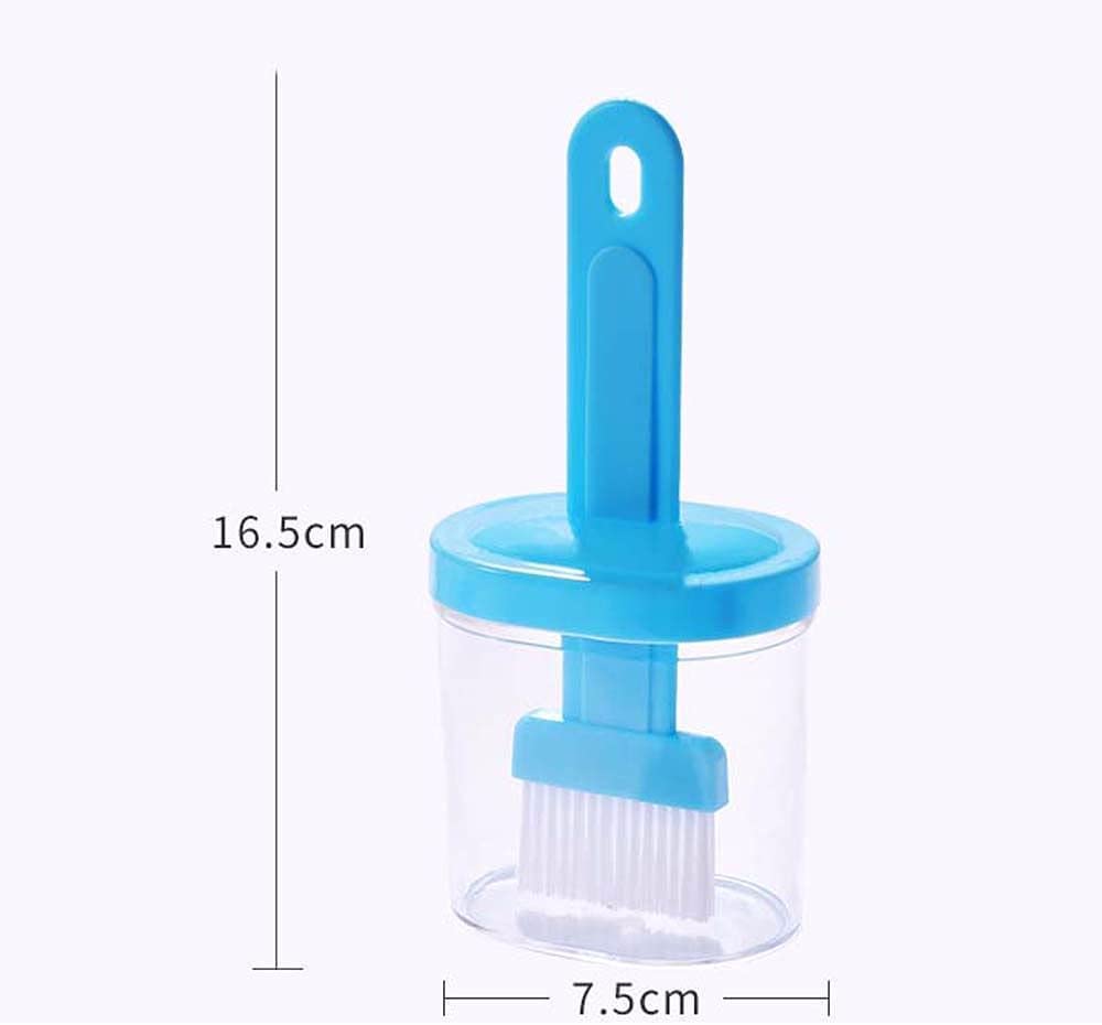 Plastic Oil Bottle Seasoning Dispenser with Silicone Rubber Bristle Brush for BBQ, Oil Brush Bottle Set Oil Storage Container for Kitchen (random color ) - AVORA