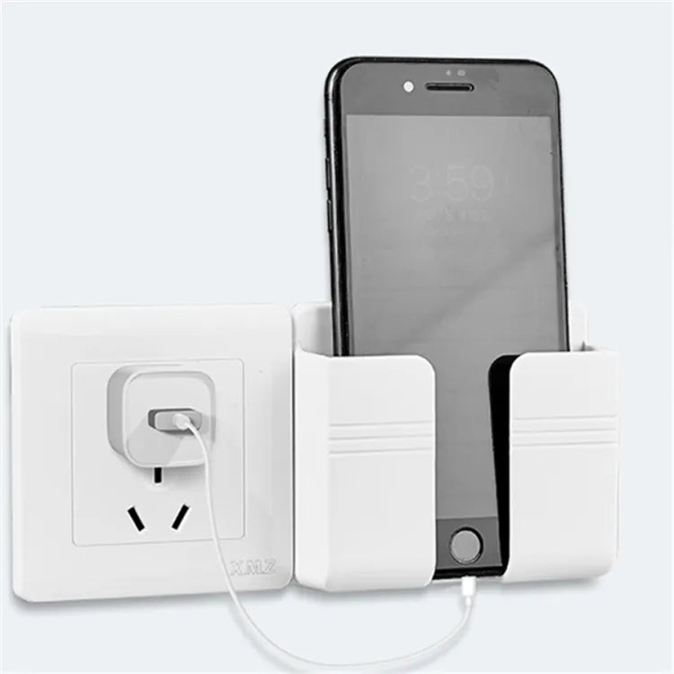 1 pcs Multifunction Mobile Phone Charging Hanging Holder, double-sided adhesive ( white colour ) - AVORA