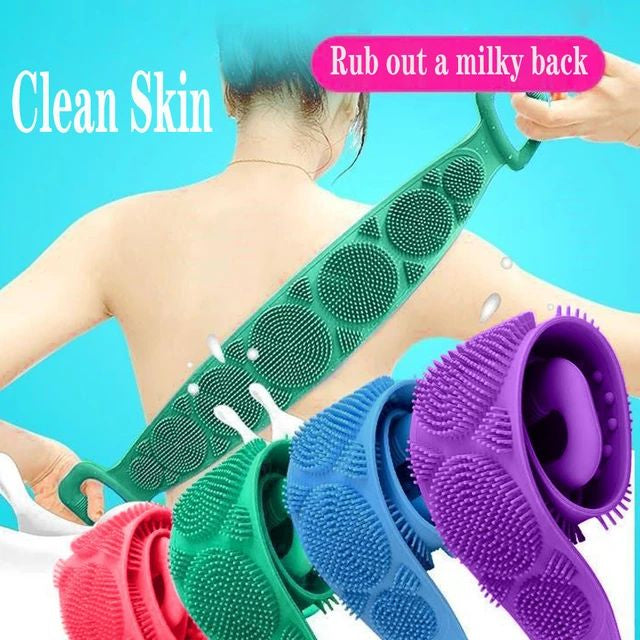Magic Silicone Brushes Bath Towels | Rubbing Back Mud Peeling Body Massage Shower Extended | Scrubber Skin Clean Brushes Bathroom - AVORA