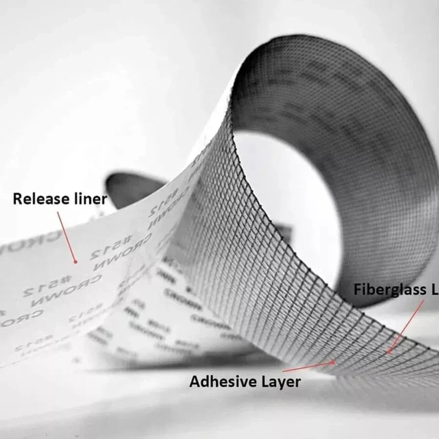 Mesh Roll Tape | Self-Adhesive Window Screen Repair Patch | 3M Anti-Insect Fiberglass
