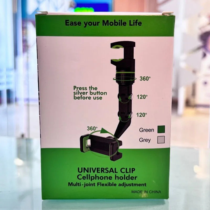 Mobile Stand High Quality | 360° Universal Car Rearview Mirror Phone Holder | Secure & Adjustable Mount