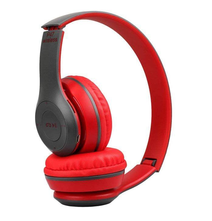 P47 Wireless Headphones | Bluetooth Foldable Headset with Microphone Support FM Radio TF for PC TV Smart Phones & Tablets - AVORA