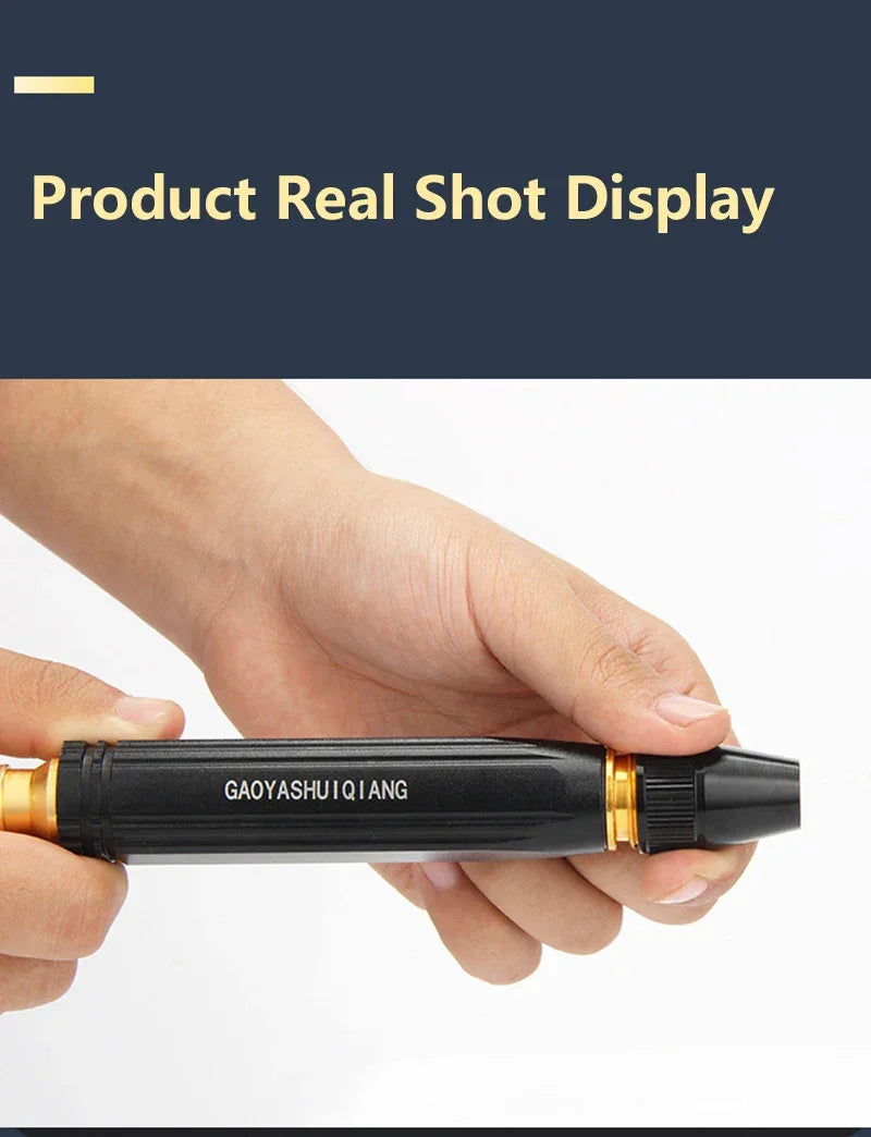 Plastic High Quality Black Nozzle | Spray Nozzle For Car, Watering Flowers, Washing Glass, Water Column | Tap Nozzle High Pressure - AVORA