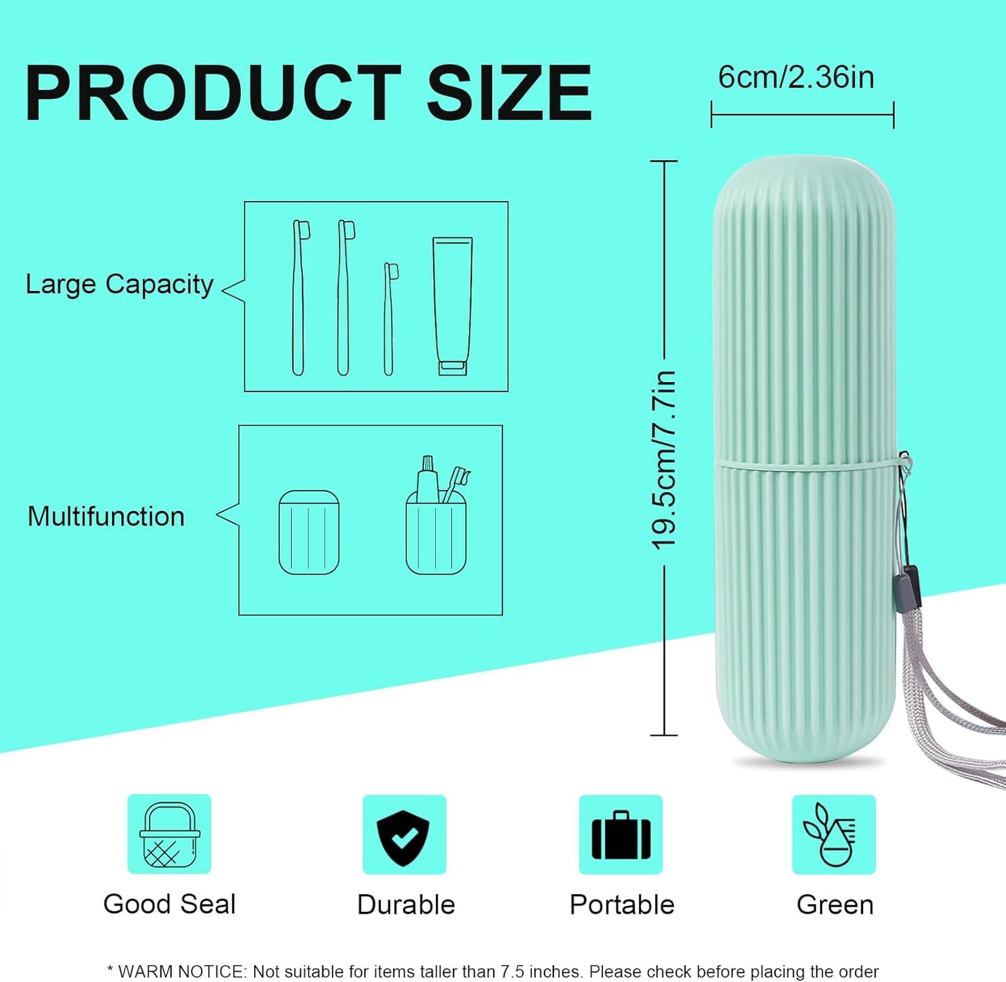 Portable Toothbrush Toothpaste Holder | Storage Case Box - AVORA