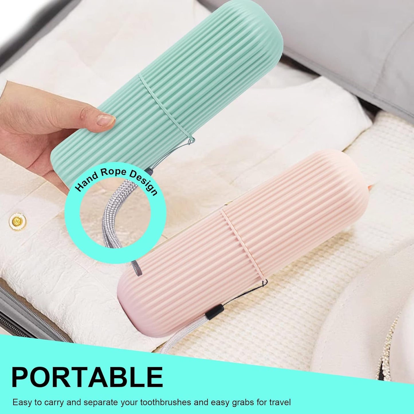 Portable Toothbrush Toothpaste Holder | Storage Case Box - AVORA