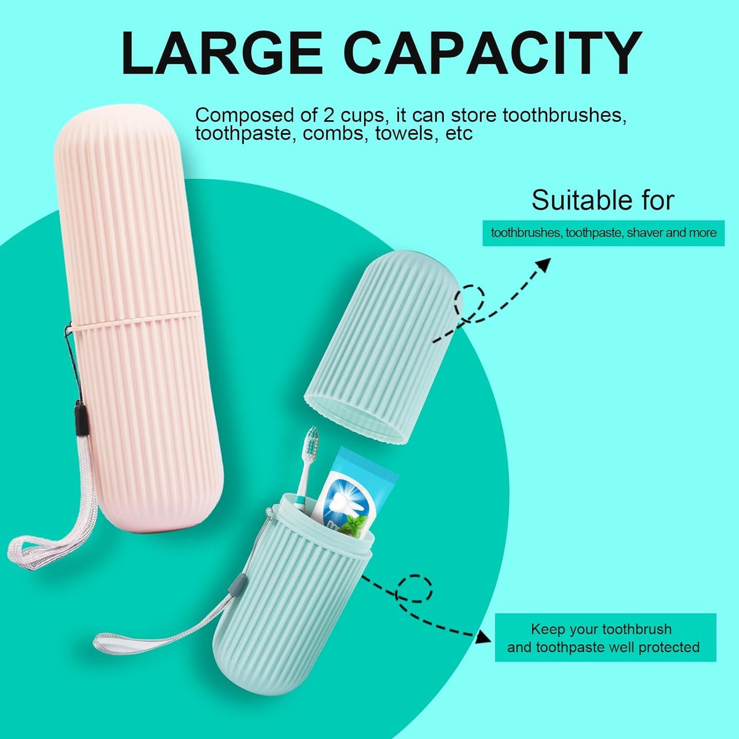 Portable Toothbrush Toothpaste Holder | Storage Case Box - AVORA