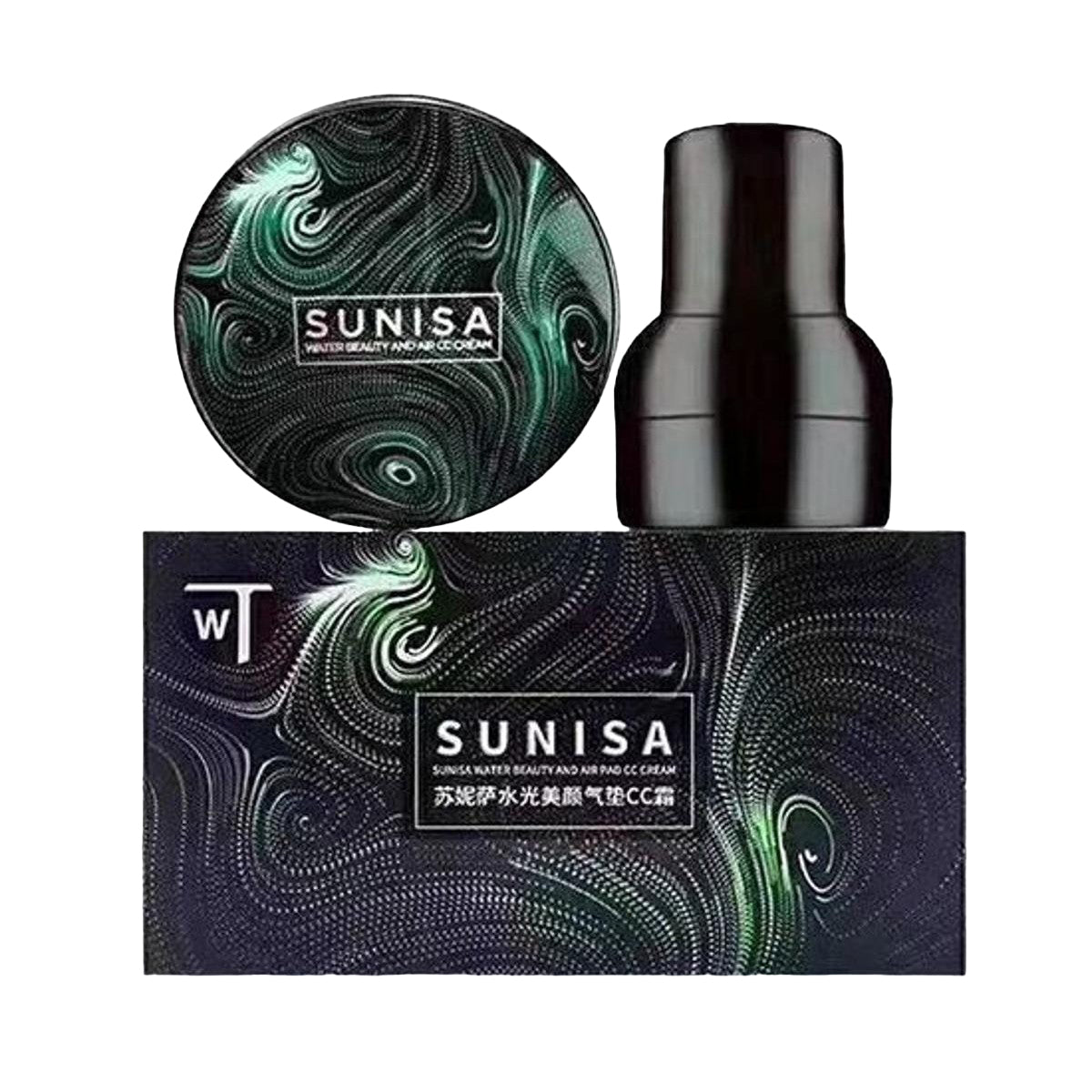 SUNISA foundation Base Original 3 In 1 | Air Cushion CC & Bb Cream | Waterproof Foundation | Moisturizing Liquid Foundation with Sponge - AVORA