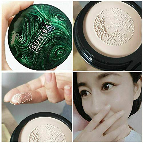 SUNISA foundation Base Original 3 In 1 | Air Cushion CC & Bb Cream | Waterproof Foundation | Moisturizing Liquid Foundation with Sponge - AVORA