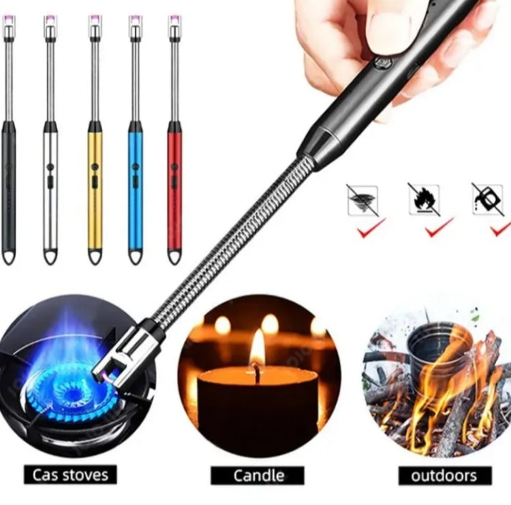 USB Rechargeable Flameless Arc Lighter Flexible & Windproof for Candles, Hiking, Camping, Kitchen, Fireplaces - AVORA
