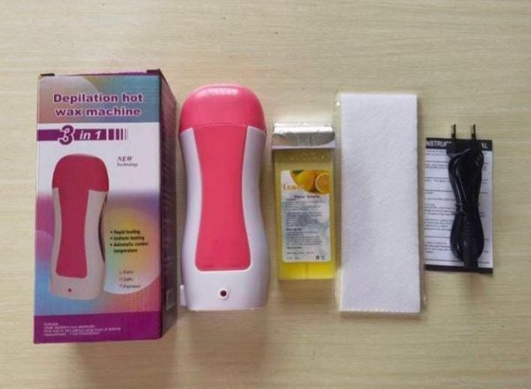 3-in-1 Wax Heater Machine for Hair Removal | Wax Heater Machine + Wax Cartridge + Wax Strips | Portable Cartridge Wax Warmer with Epilators - AVORA