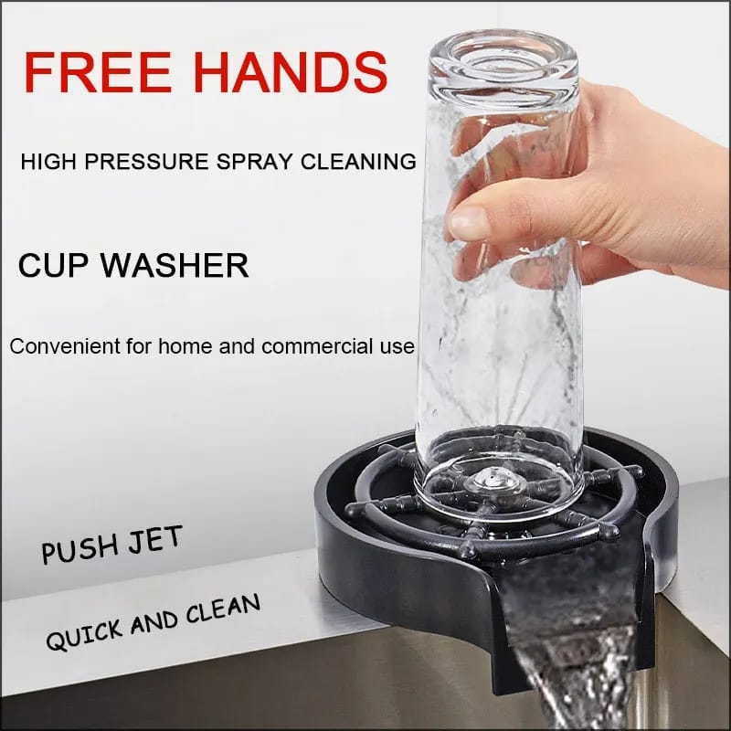 High Pressure Faucet Glass Rinser Automatic Cup Washer Bar Kitchen Beer KTV Milk Tea Cup Cleaner Tool Sink Accessories Gadgets - AVORA