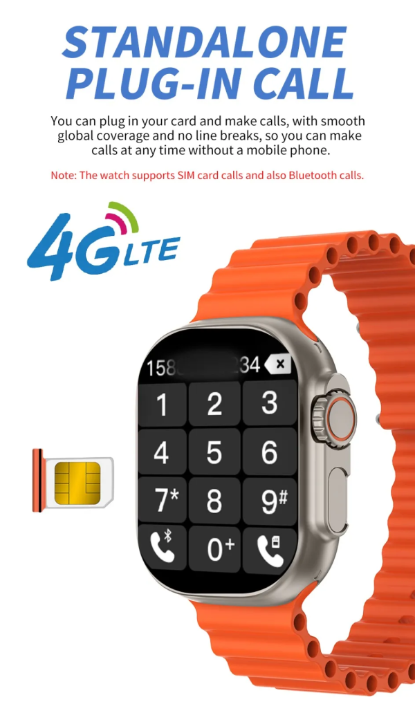 Bw10 Pro 4g Smartwatch With Chip + Anti-spy Camera 4g Sim Support & Direct Bluetooth Calling | Best Quality Smartwatch