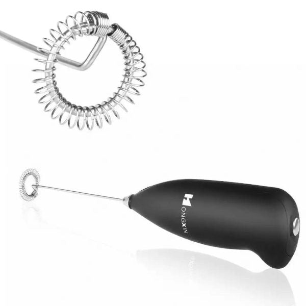 Electric Egg Beater Milk Drink Coffee Whisk Mixer Foamer Mini Handle Stirrer Practical Cooking Tool Kitchen Cell Operated (mix/random Color) - AVORA