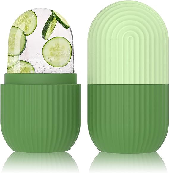 Face Ice Roller Silicone Facial Massager To Enhance Skin Glow, Without Box (random Color) - AVORA