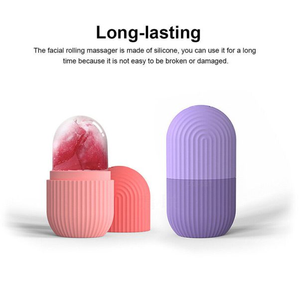 Face Ice Roller Silicone Facial Massager To Enhance Skin Glow, Without Box (random Color) - AVORA