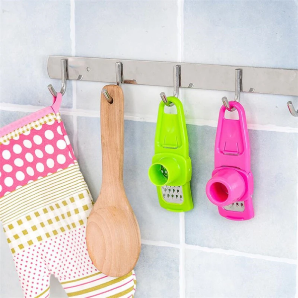 Garlic Press Grater Slicer Plastic Grinding Tool Kitchen Accessories(random color ) - AVORA