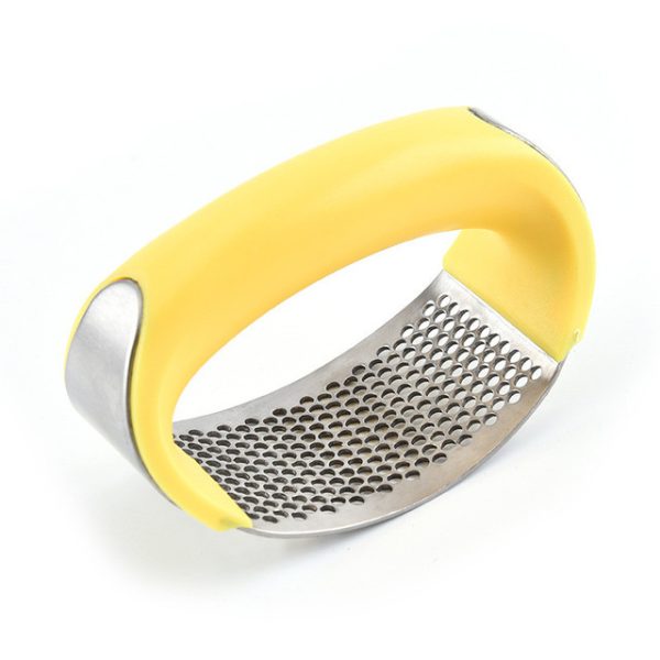 Garlic Press Stainless Steel Handheld Ginger Garlic Curve Mincer Chopping (random Color) - AVORA