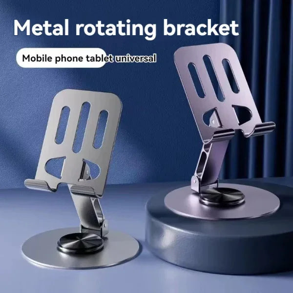 Mobile Stand – Mobile Phone Holder Broadcast Mobile Phone Holder 360 Degree Rotation Adjustment Folding Lazy Tablet Desktop Mobile Phone Holder – Stainless Steel – Random Color