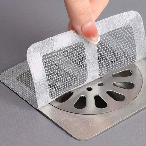 (Pack Of 10) Multifunctional Net Sticker Drainer Net For Bathroom – Kitchen Etc. | Window Screen Repair Patches For Door Window
