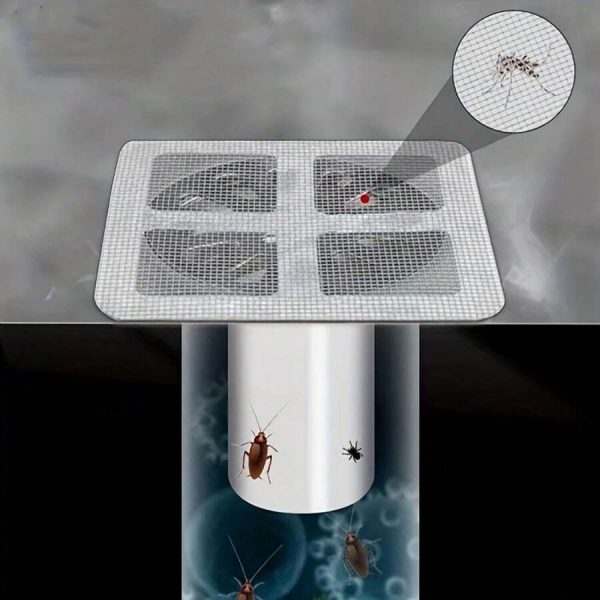 (Pack Of 10) Multifunctional Net Sticker Drainer Net For Bathroom – Kitchen Etc. | Window Screen Repair Patches For Door Window