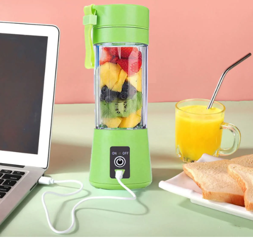 Portable Mini 6 Blade Juicer Blender | Outdoor Juicing Cup (380ml) – Rechargeable (random Color) - AVORA