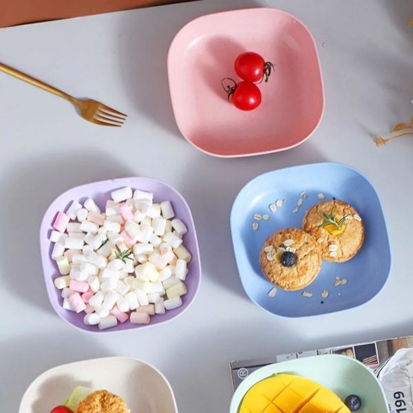 10pcs Multi-function Spit Bone Dish Household Food Grade Plastic Spit Bone Dish Round Square Set Dining Table Garbage Plate 2 Ratings - AVORA