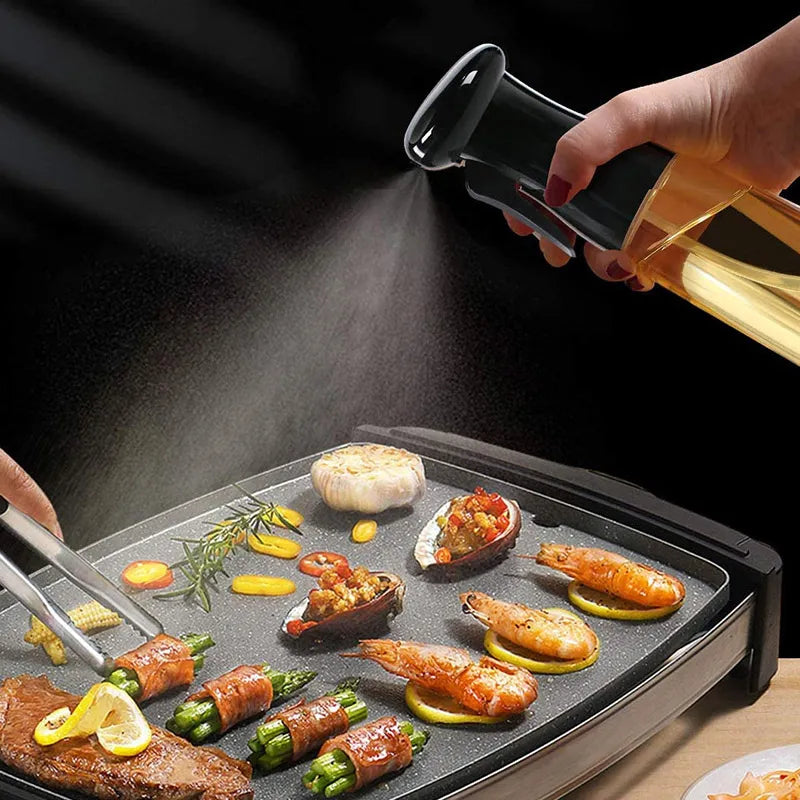 Plastic Glass Kitchen Cooking Spray Bottle |200 ML | BBQ Olive Oil Sprayer & Vinegar Spray Bottle - AVORA
