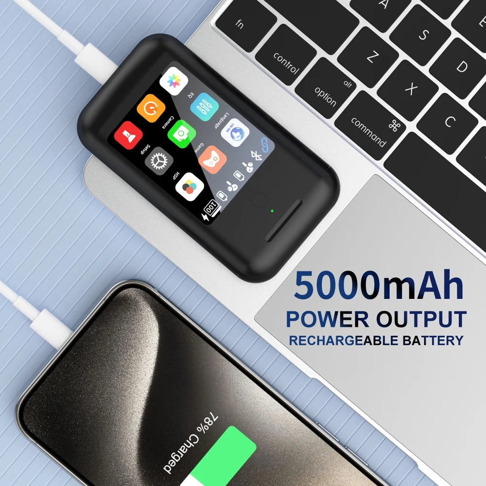 TF20 Box 3-in-1 Earbuds with Power Bank & Multimedia Display | Noise Reduction, Touch Control, & Customizable Screen - AVORA