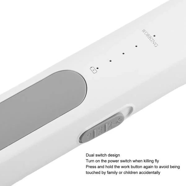 Rechargeable Electric Mosquito Killer Racket 2 In 1 Led Flash Light (random Color) - AVORA