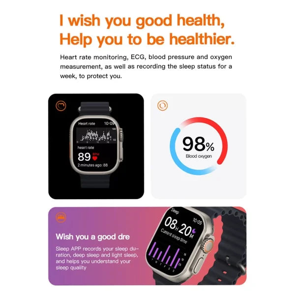 T800 Ultra Smart Watch Series 8. (Random Color) - AVORA