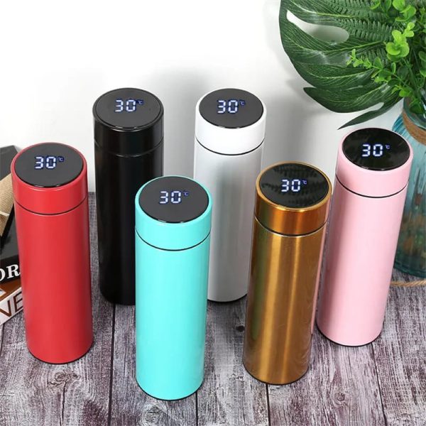 Temperature Display Thermos Water Bottle (Hot & Cold) | 500 ML | Random Colours - AVORA