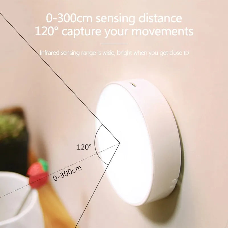 Intelligent Motion Sensor LED Light - USB Rechargeable & Adjustable - AVORA