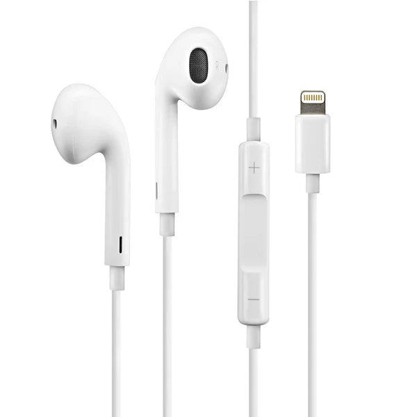 Genuine Certified Apple iPhone Handsfree For iPhones Wired with Lightening Jack | White - AVORA