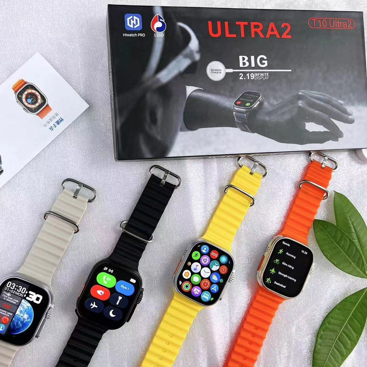 T10 Ultra 2 Smart Watch | 2.19 Infinite Display | Real Screws | Straps Lock | 49MM Dial Size - AVORA