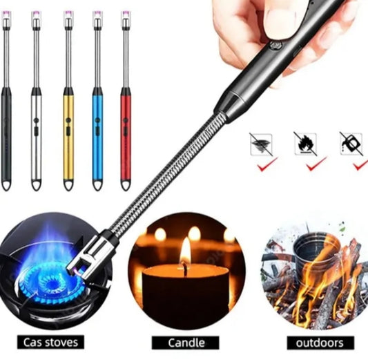 USB Rechargeable Flameless Arc Lighter Flexible & Windproof for Candles, Hiking, Camping, Kitchen, Fireplaces - AVORA