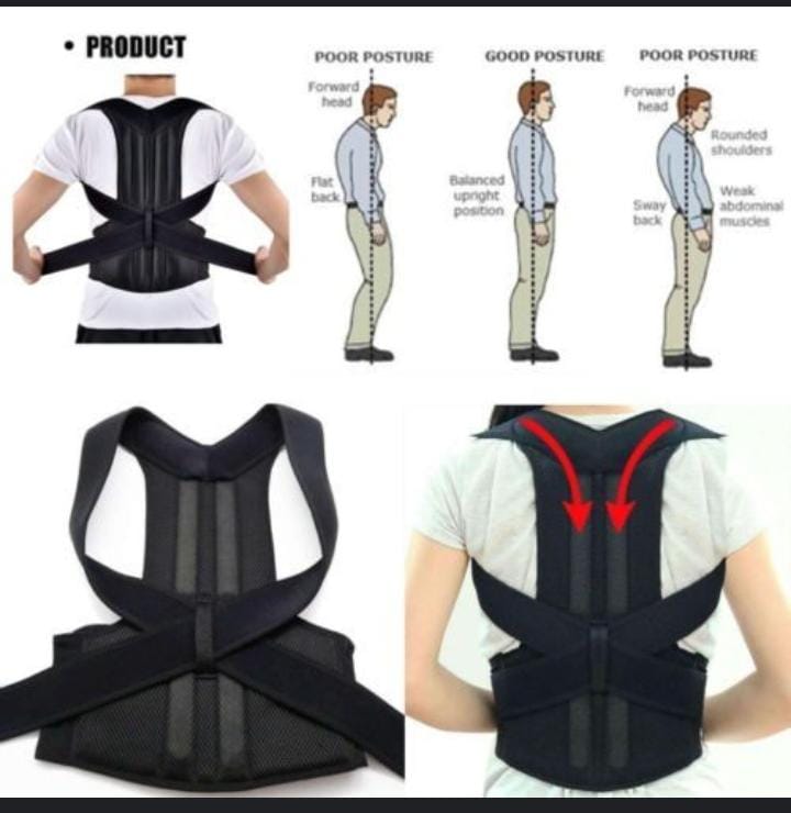 Back Posture Corrector Spine Support Belt Adjustable Adult Corset Posture Correction Belt Body  Health Care. (Made in China)