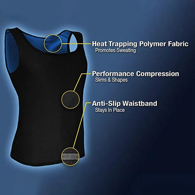 Men Sweat Shaper  Polymer Vest- Instantly Shapes And Slims