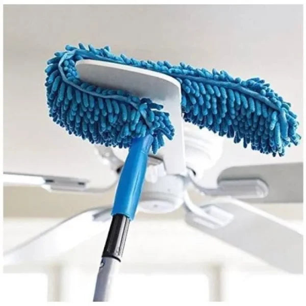 Flexible Micro Fiber Duster With Telescopic Stainless Steel Handle For Fan Cleaning Specially( Random Color ) - AVORA