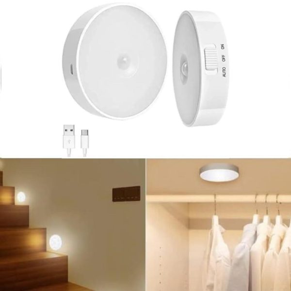 Intelligent Motion Sensor LED Light - USB Rechargeable & Adjustable - AVORA