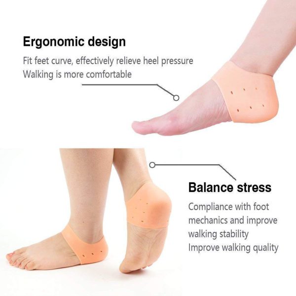 Silicone Anti-Crack Half Heel Socks Set