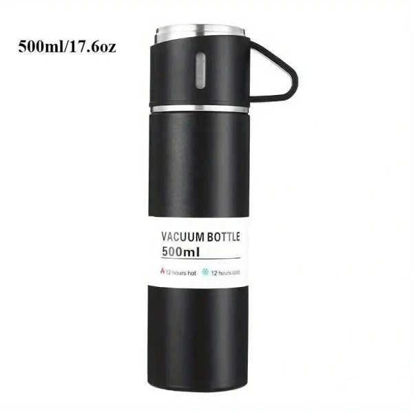 Stainless Steel 500ml Hot & Cool Water Bottle (500 ML) (random Color) - AVORA