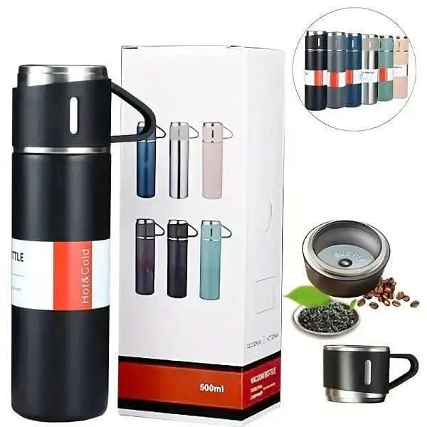 Stainless Steel 500ml Hot & Cool Water Bottle (500 ML) (random Color) - AVORA